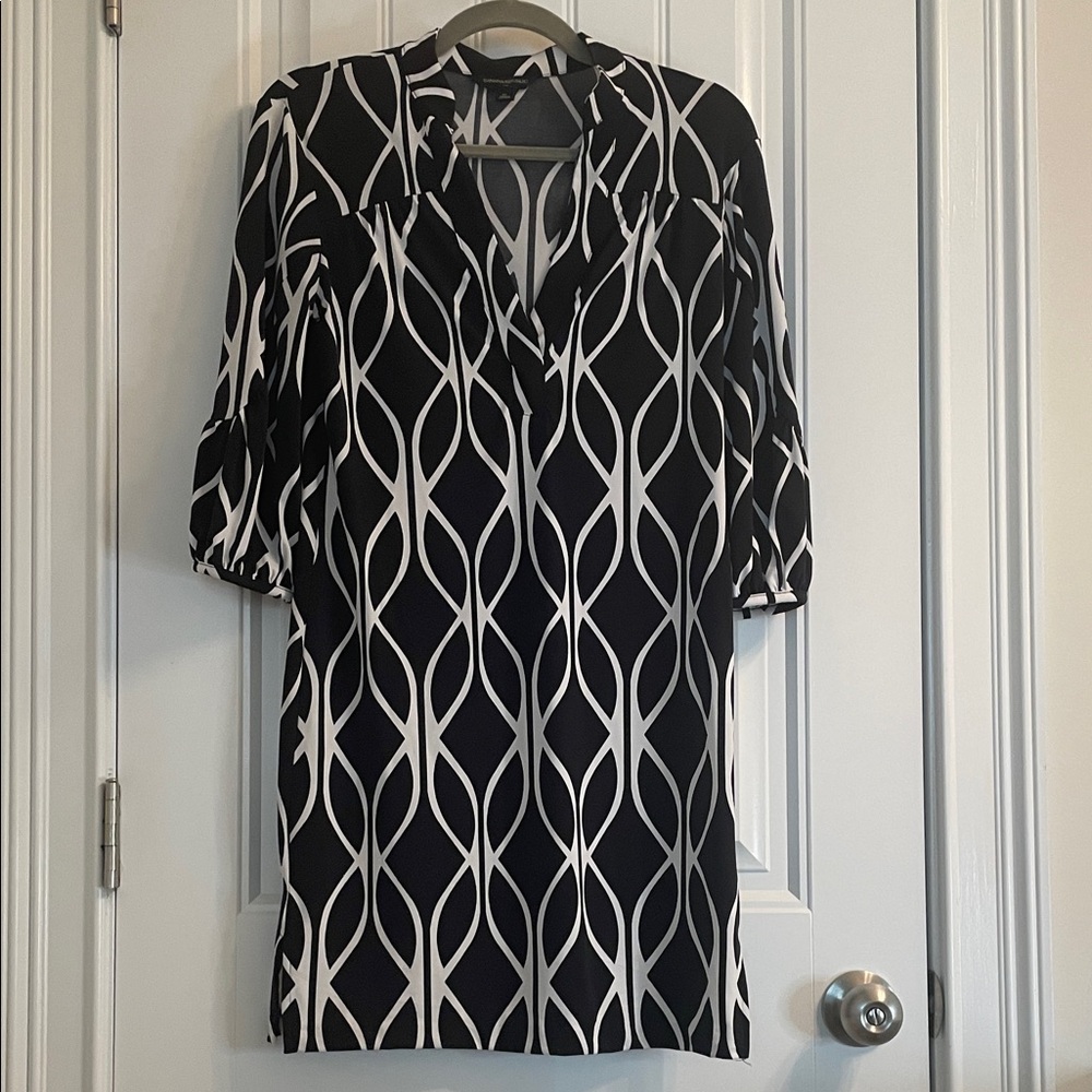 Banana Republic Black and White Mini Dress